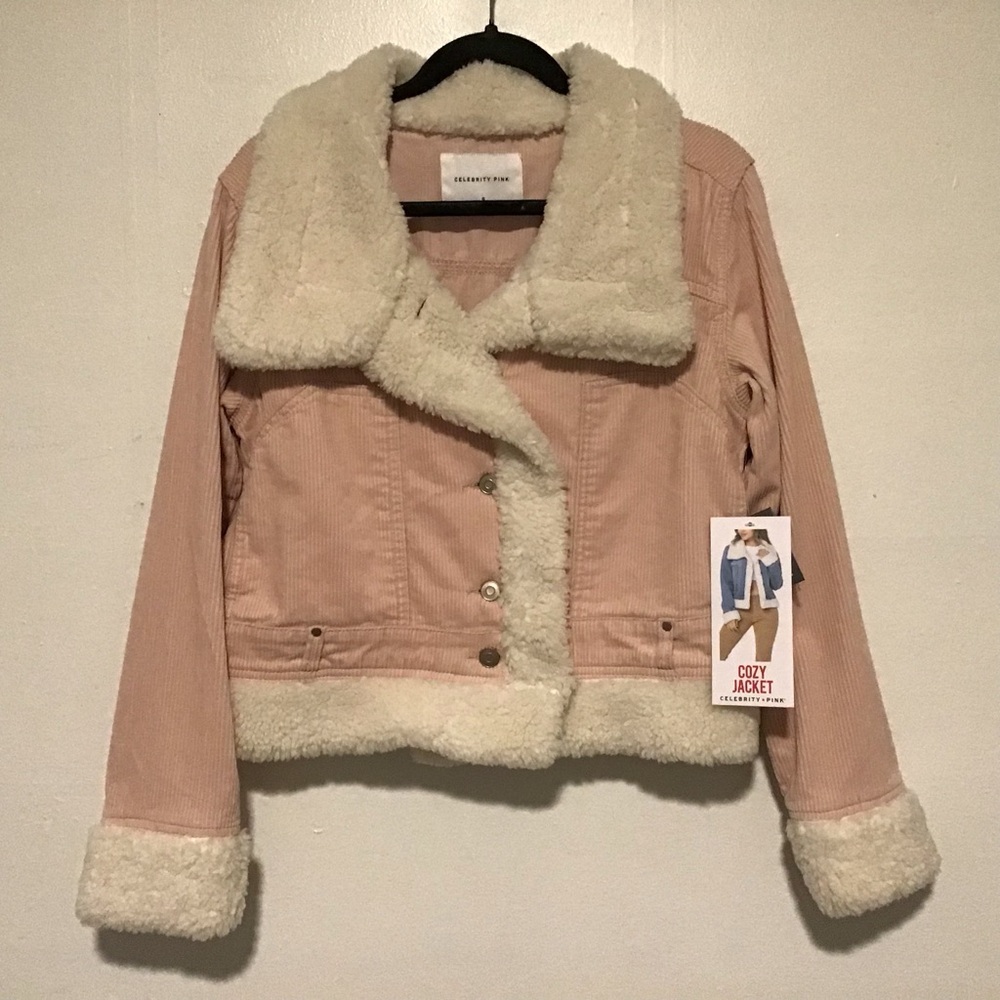 Celebrity Pink Corduroy/Sherpa Jacket